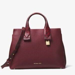 Euc Michael Kors Mckenna Leather Shoulder Bag Purse